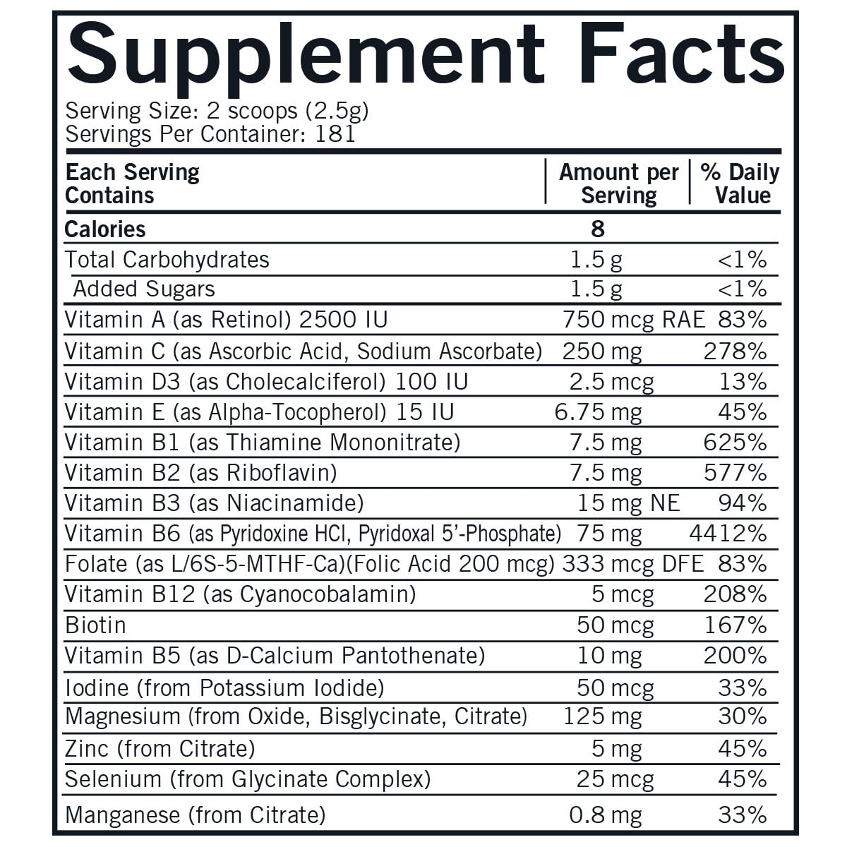 Kirkman Super Nu-Thera with P-5-P Powder 25 mg - 454 g - image 3