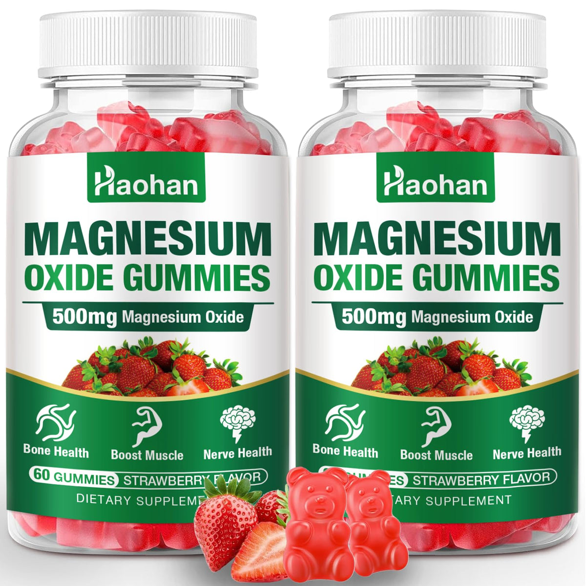 Haohan Magnesium Oxide Gummies 500mg - 120 Gummies