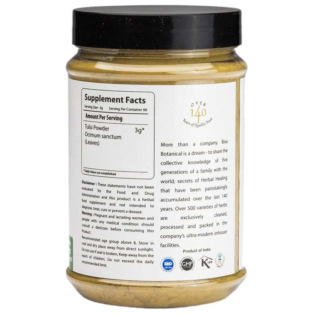 bixa BOTANICAL Tulsi Leaves Powder Holy Basil - 7 oz - image 3
