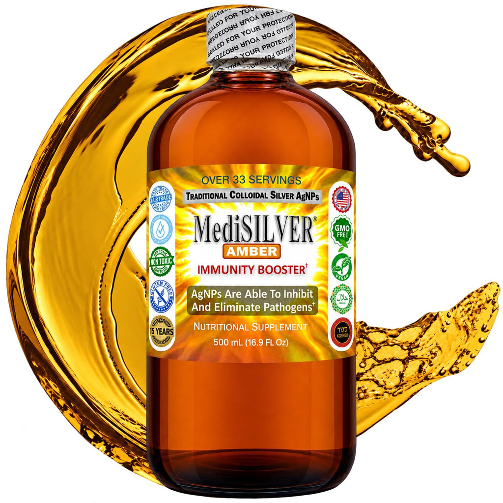 Nutraneering MediSILVER Amber Colloidal Silver - 500 mL