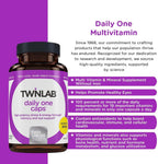 Twinlab Daily One Multivitamin without Iron - 60 Capsules - image 3