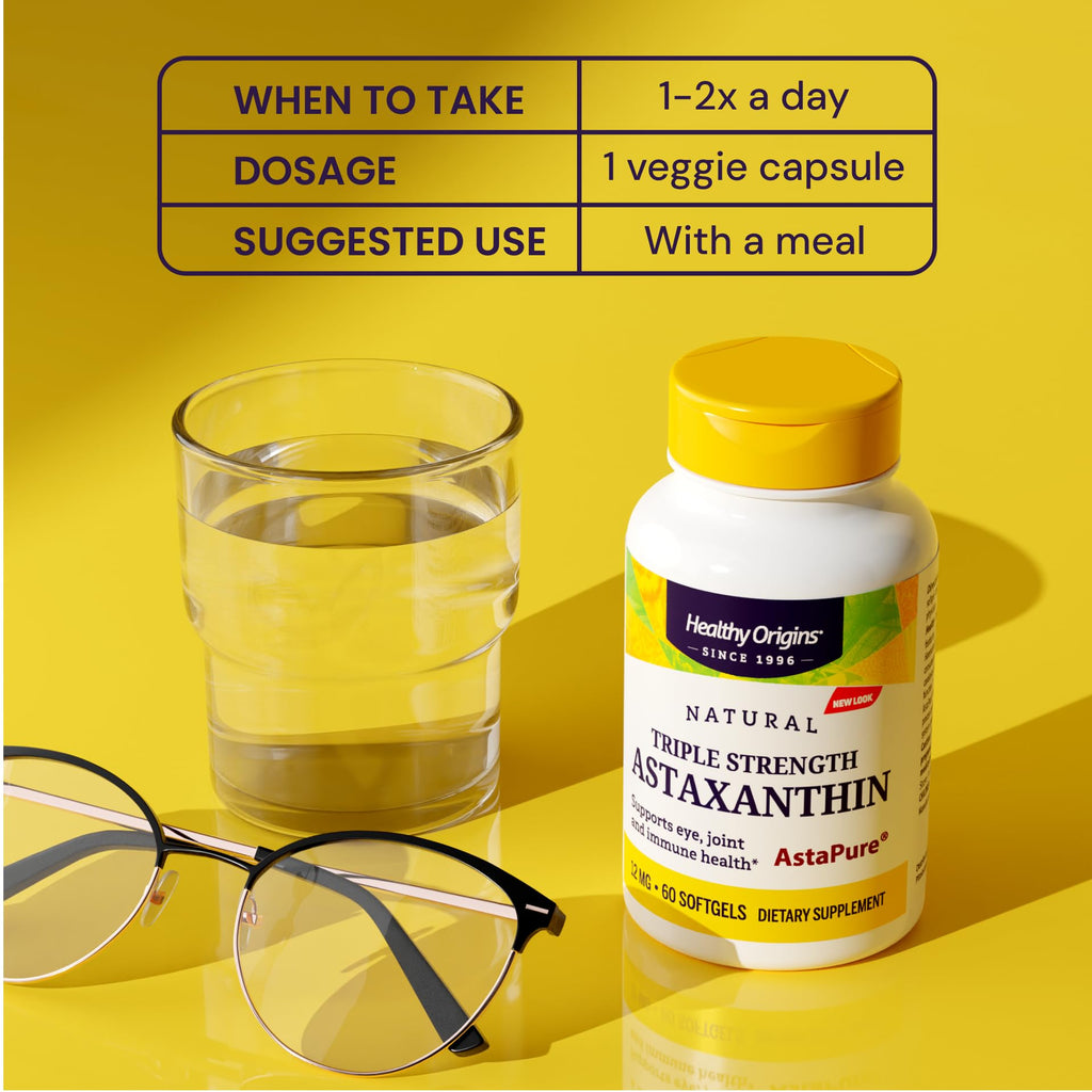 Healthy Origins Astaxanthin AstaPure 12 mg - 150 Softgels - image 5