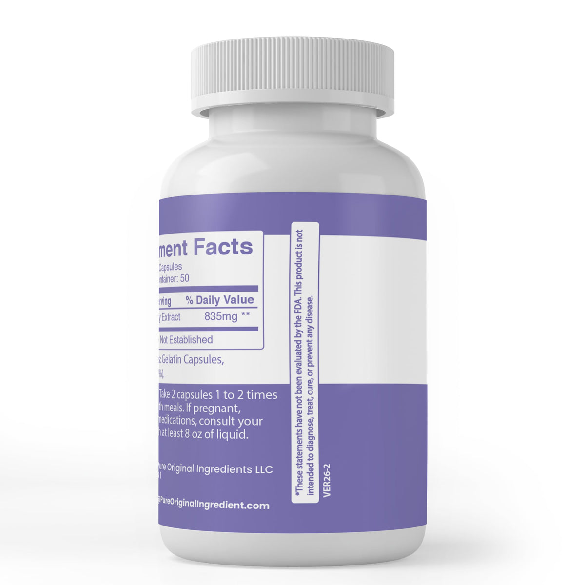 PURE ORIGINAL INGREDIENTS Chasteberry Extract - 100 Capsules - image 3