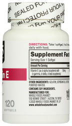 365 by Whole Foods Market Vitamin E 200 IU - 120 Softgels - image 5
