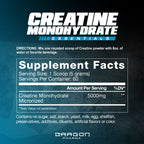 DRAGON PHARMA Creatine Monohydrate Powder - 60 Servings - image 2