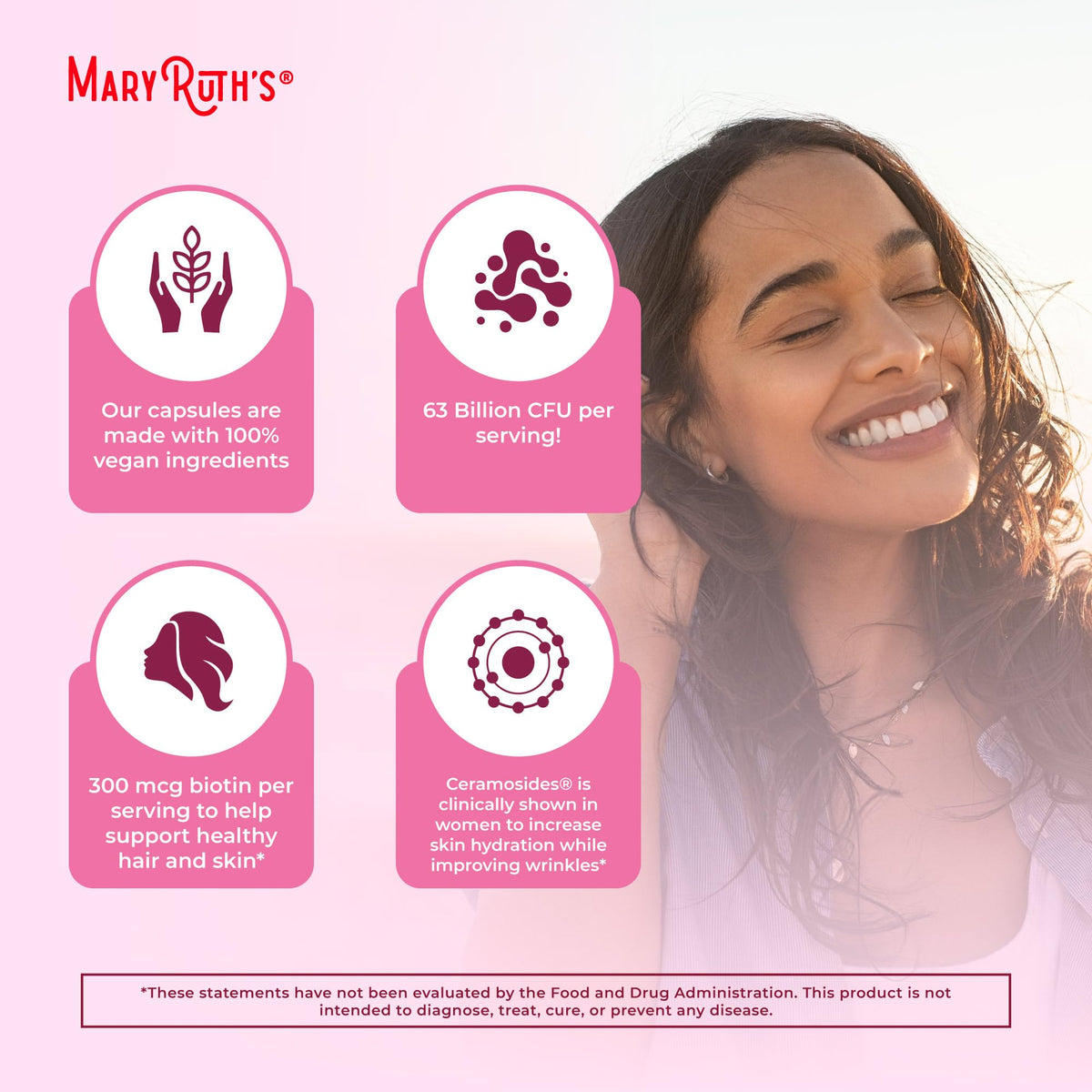 MARYRUTH'S Probiotic Beauty Capsules for Skin Support - 60 Count - image 6
