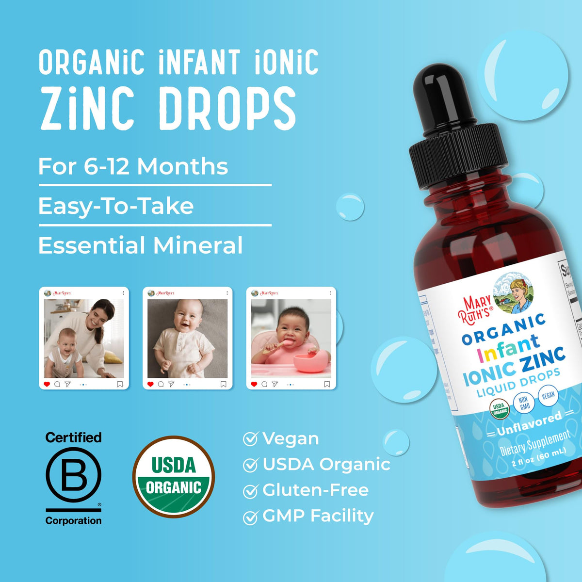 MaryRuth's USDA Organic Liquid Zinc Drops for Infants - 2 Fl Oz - image 9