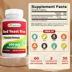 Best Naturals Red Yeast Rice with CoQ10 - 60 Capsules - image 2