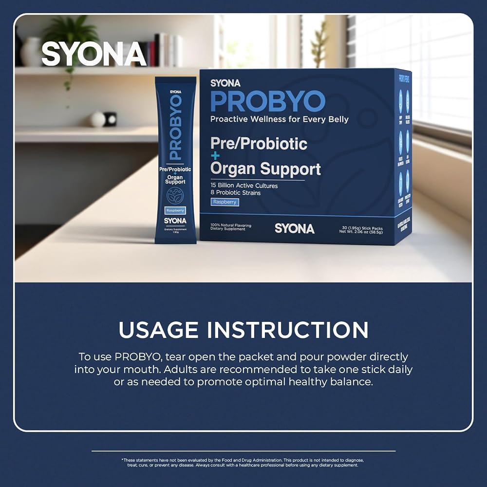SYONA PROBYO Probiotic Blend 15B CFU - 30 Stick Packets - image 4