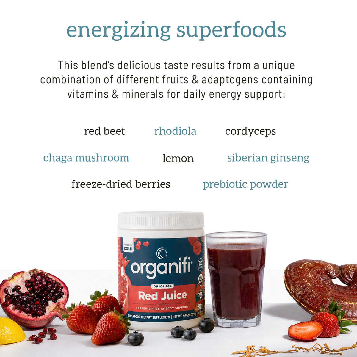 Organifi Red Juice - Energy Powder Reduces Afternoon Crashes