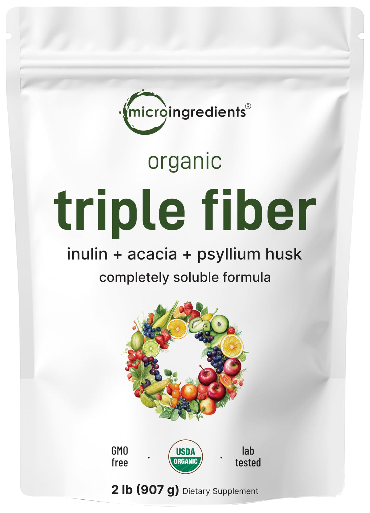 Micro Ingredients Organic Triple Fiber Powder - 2 lb