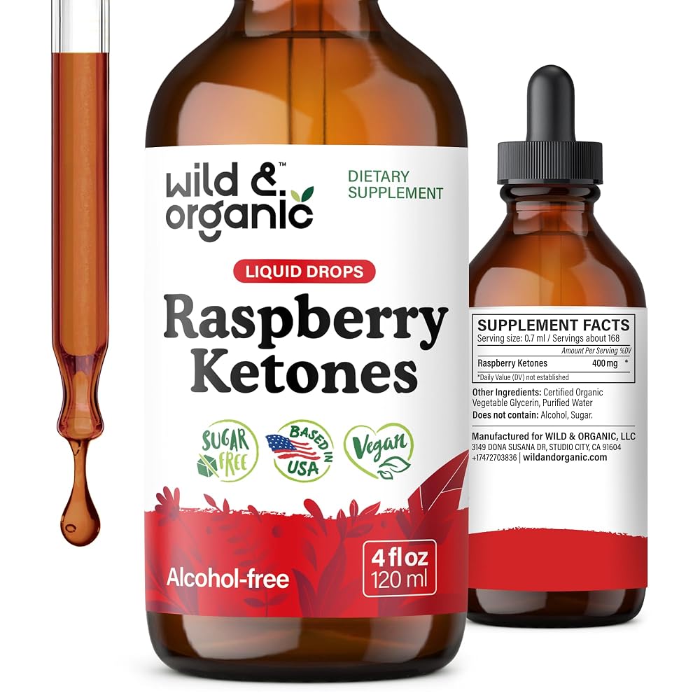 Wild & Organic Raspberry Ketones Extract Tincture - Liquid Raspberry
