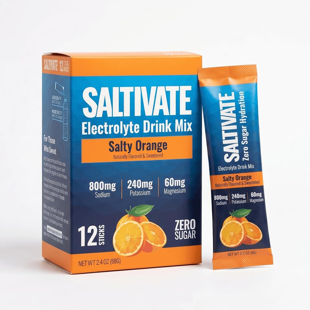 Saltivate Electrolytes Powder, Sugar Free, 800mg Sodium