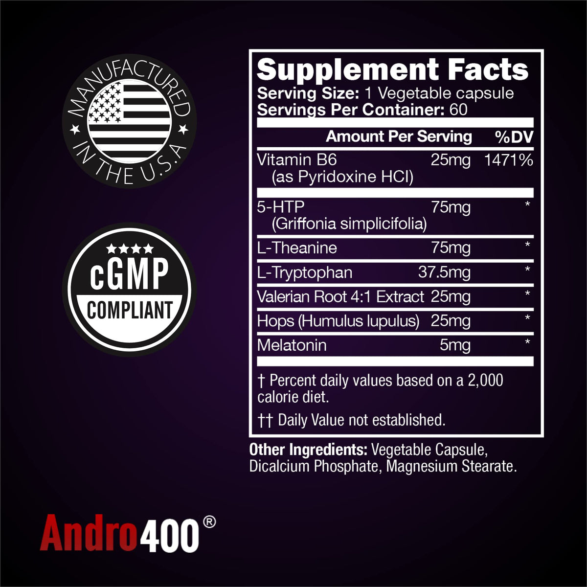 Andro400 Love to Sleep Natural Sleep Aid - 60 Capsules - image 5