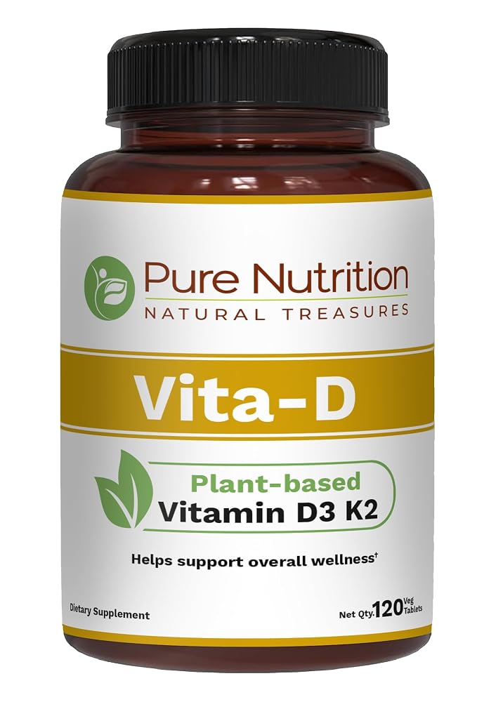 Pure Nutrition Vitamin D3 K2 Supplement - 120 Tablets