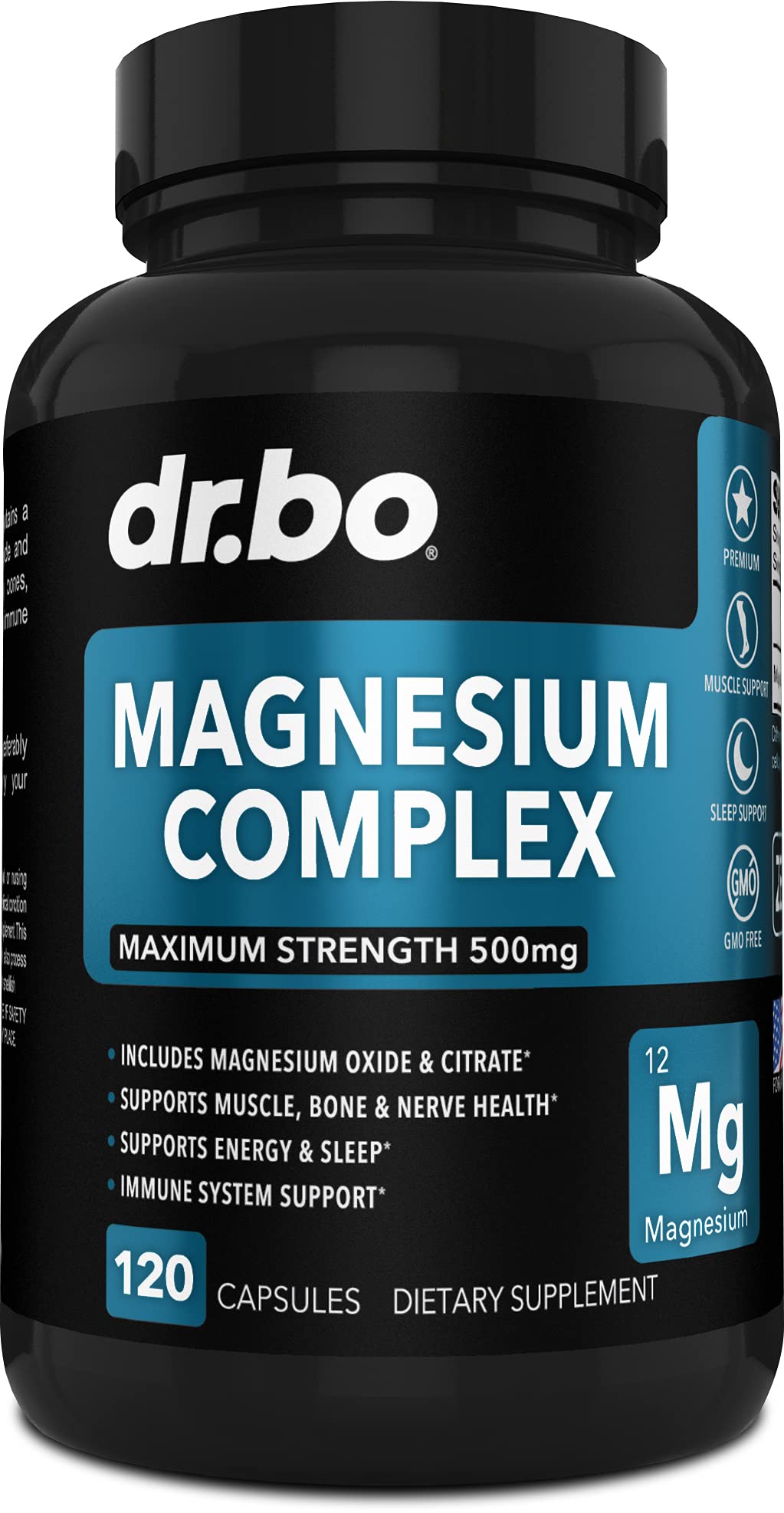 DR. BO Magnesium Complex Supplement 500mg - 120 Capsules