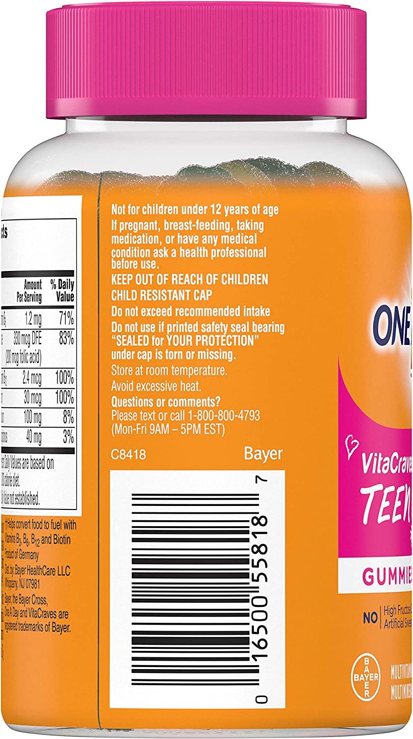 One A Day Teen for Her VitaCraves Multivitamin - 60 Gummies - image 4
