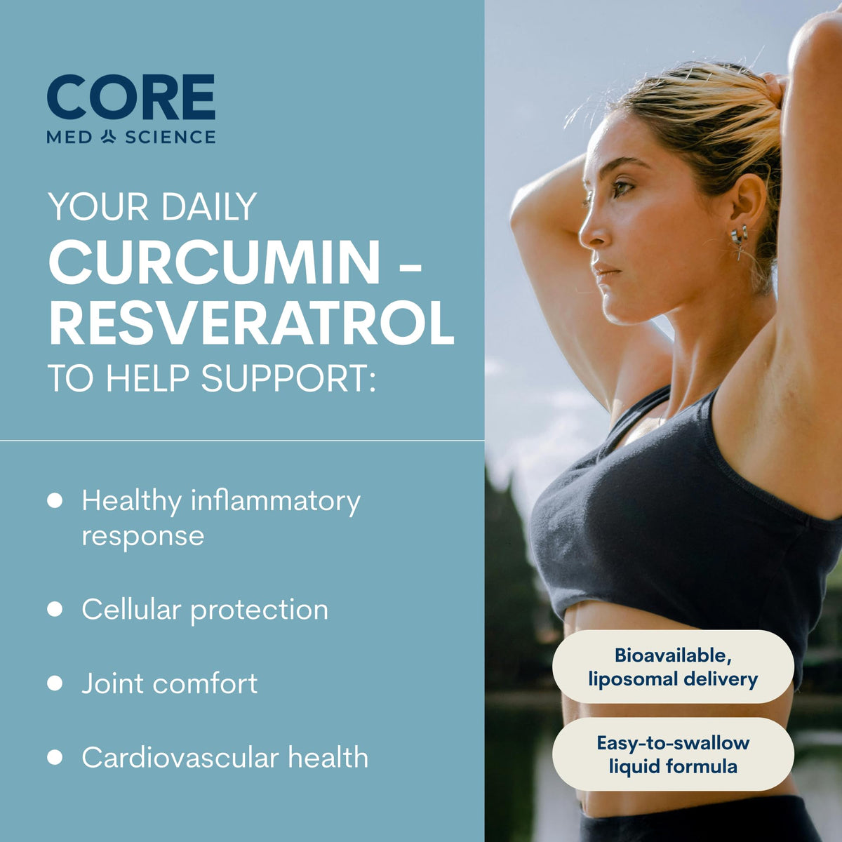 Core Med Science Liposomal Curcumin + Resveratrol Liquid - image 2
