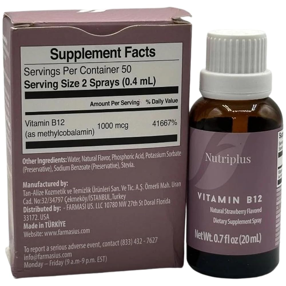 FARMASi Nutriplus Vitamin B12 Spray Strawberry Flavored - 0.67 fl oz - image 4