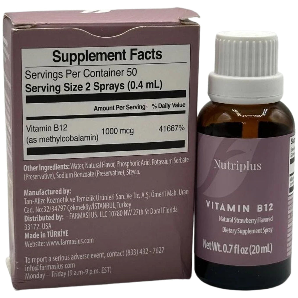 FARMASi Nutriplus Vitamin B12 Spray Strawberry Flavored - 0.67 fl oz - image 4