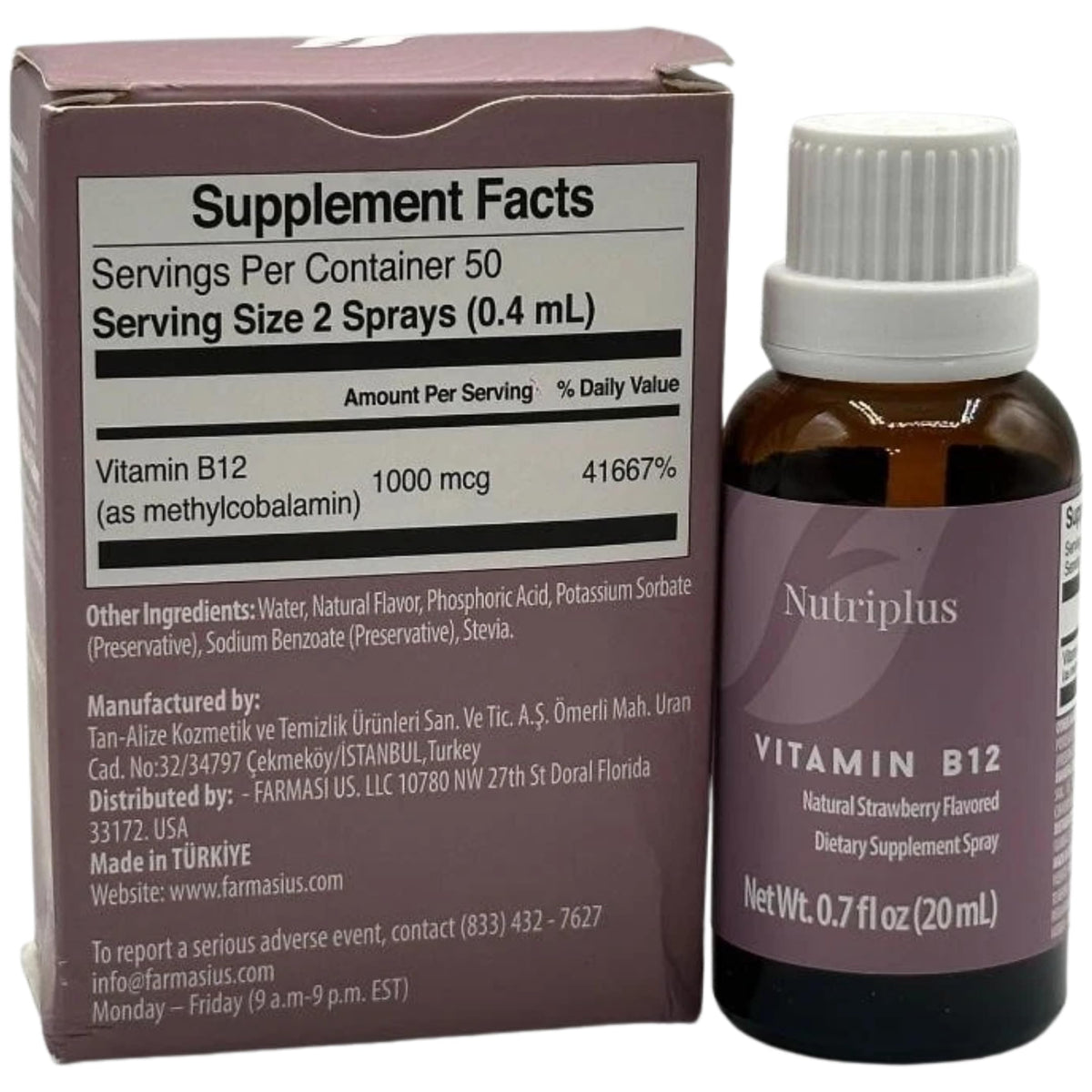 FARMASi Nutriplus Vitamin B12 Spray Strawberry Flavored - 0.67 fl oz - image 4