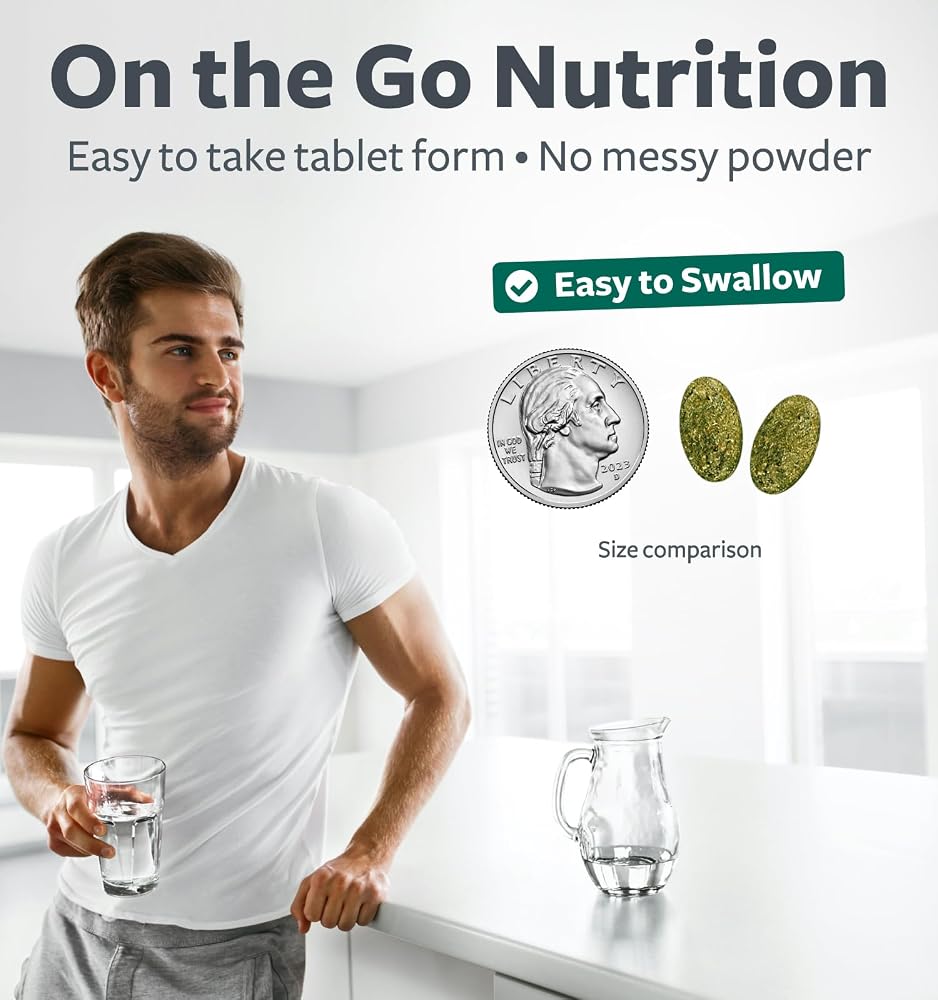 Healths Harmony USDA Organic Greens Powder Convenient Pills