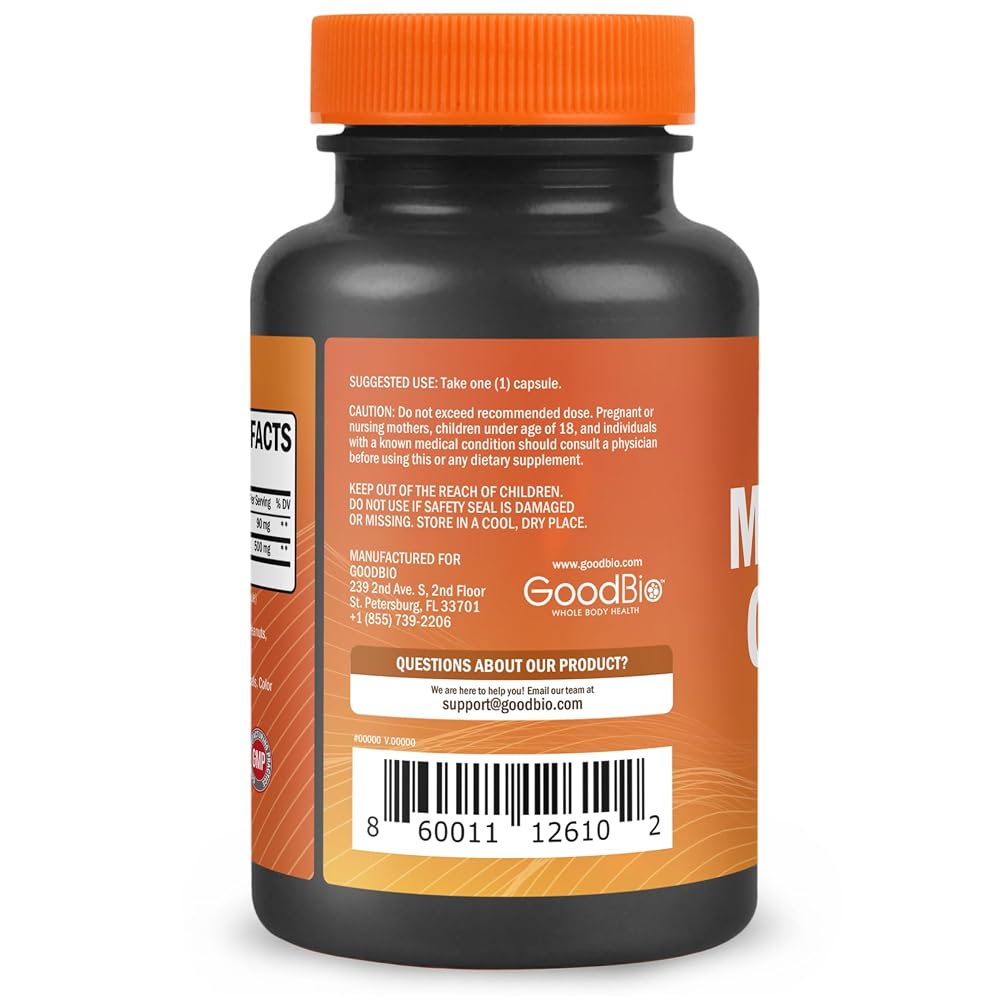 GOODBIO Magnesium Glycinate 500mg - 240 Capsules - image 7