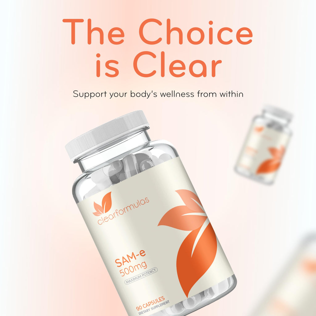 Clear Formulas SAMe 500mg Supplement - 90 Capsules - image 7