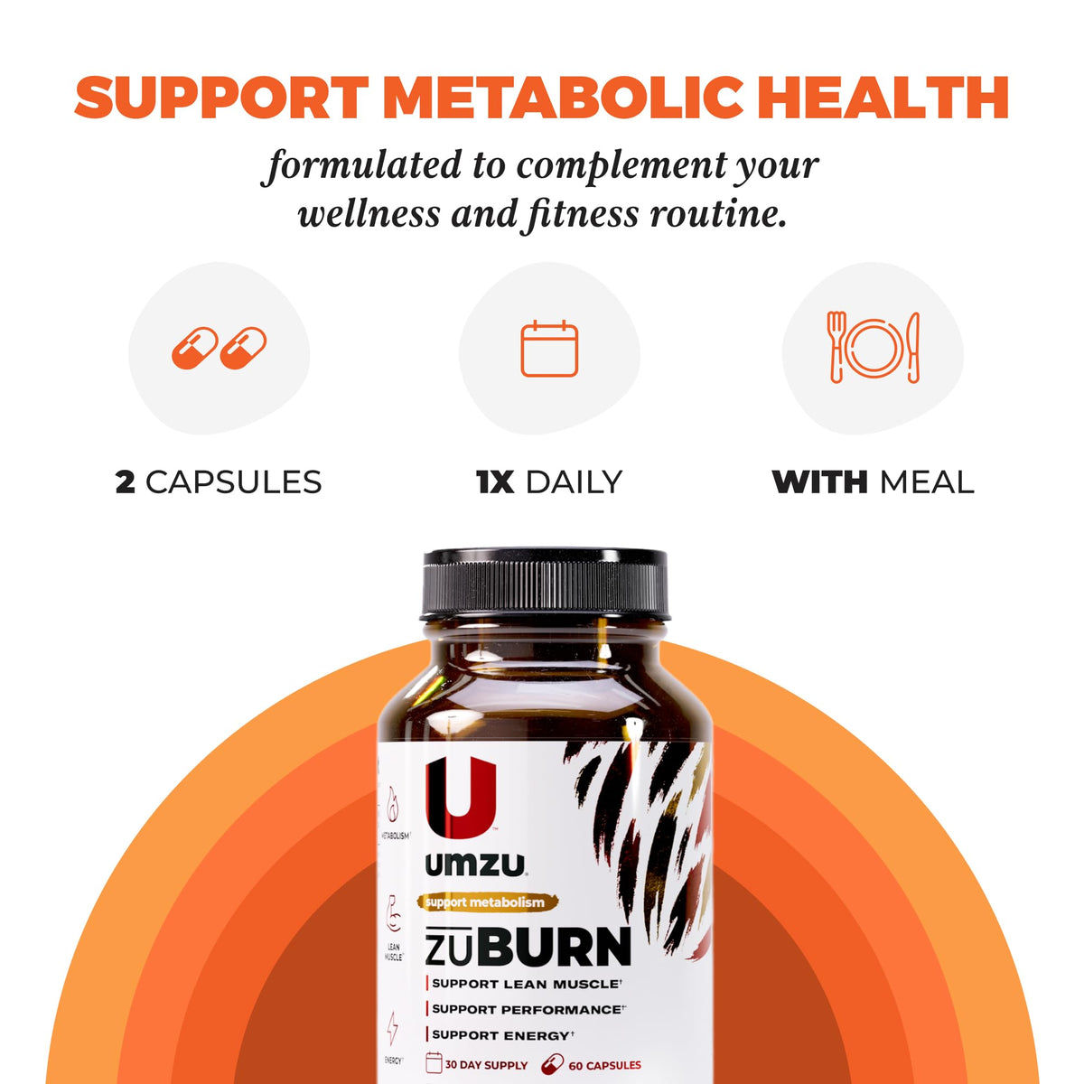 UMZU ZuBurn Energy Support Supplement - 60 Capsules - image 5