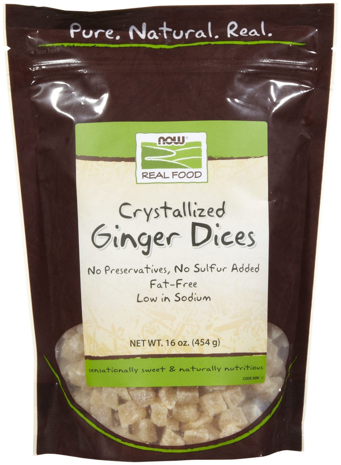 NOW Foods Crystallized Ginger Dices - 1 lb