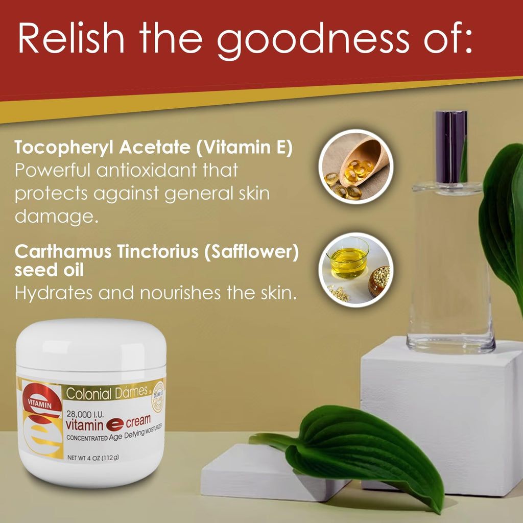 Colonial Dames Vitamin E Moisturizing Cream 28,000 IU - 4 oz - image 4