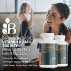 Bronson Bronson Basics Flavored Vitamin K2 Tablets Support Strong