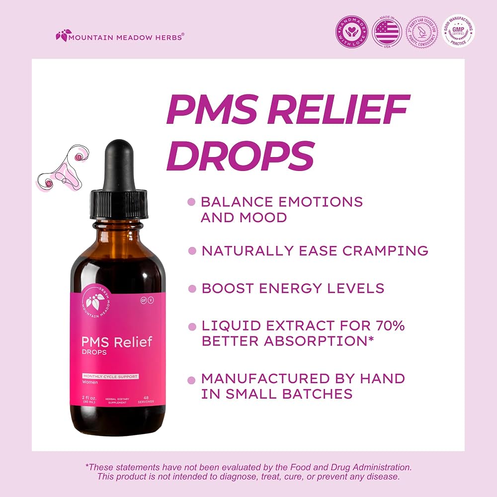 Mountain Meadow Herbs PMS Relief Drops Liquid Herbal Supplement - 2 oz - image 2