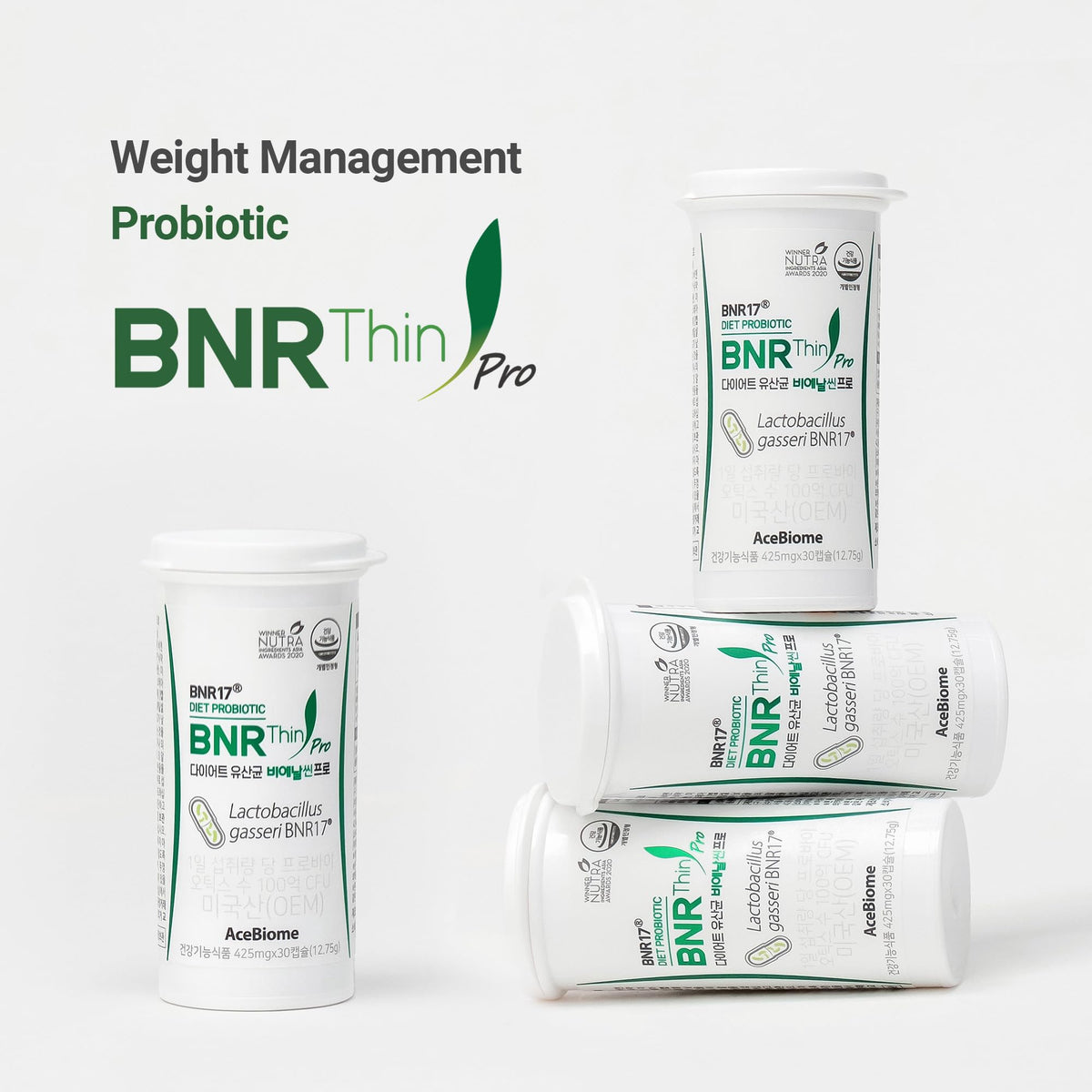 AceBiome BNRThin Pro Lactobacillus Gasseri Probiotic - 90 Capsules - image 5