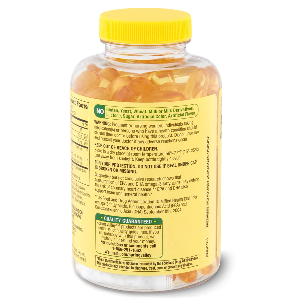 LUAL Omega-3 Fish Oil 1000 mg Heart & Brain Health - 120 Softgels - image 7