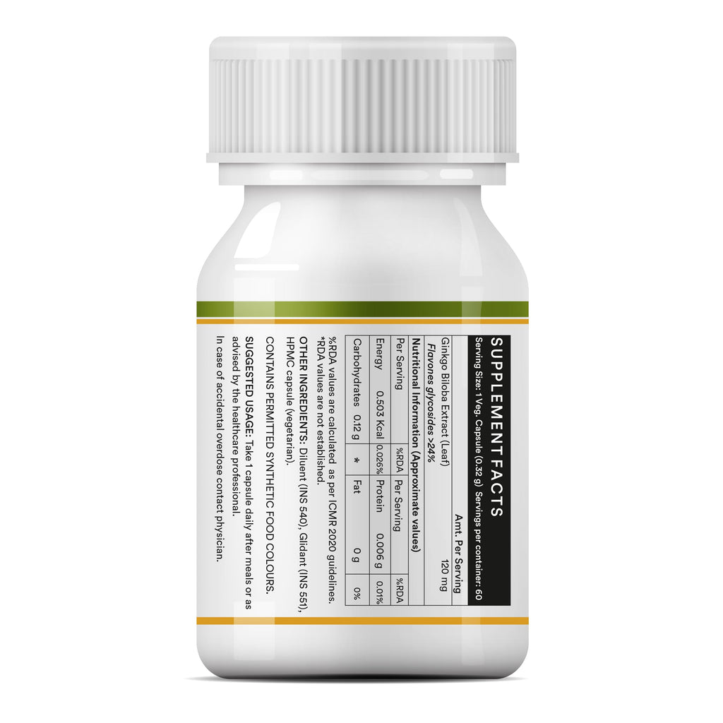 INLIFE Ginkgo Biloba Extract 120mg - 60 Vegetarian Capsules - image 7