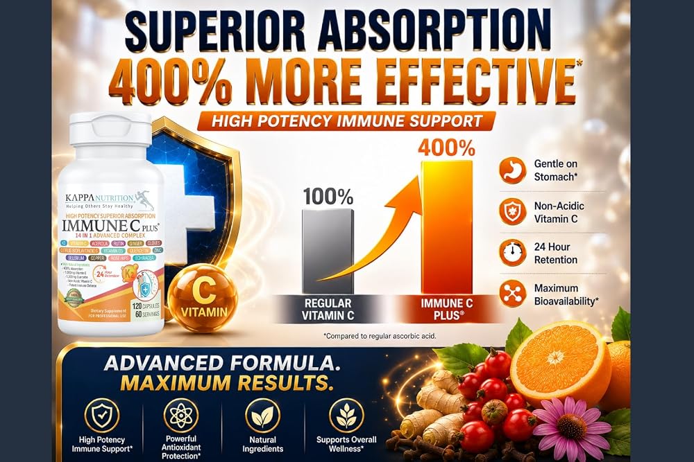 KAPPA NUTRITION Immune C Plus 14 in 1 Complex - 120 Capsules - image 6