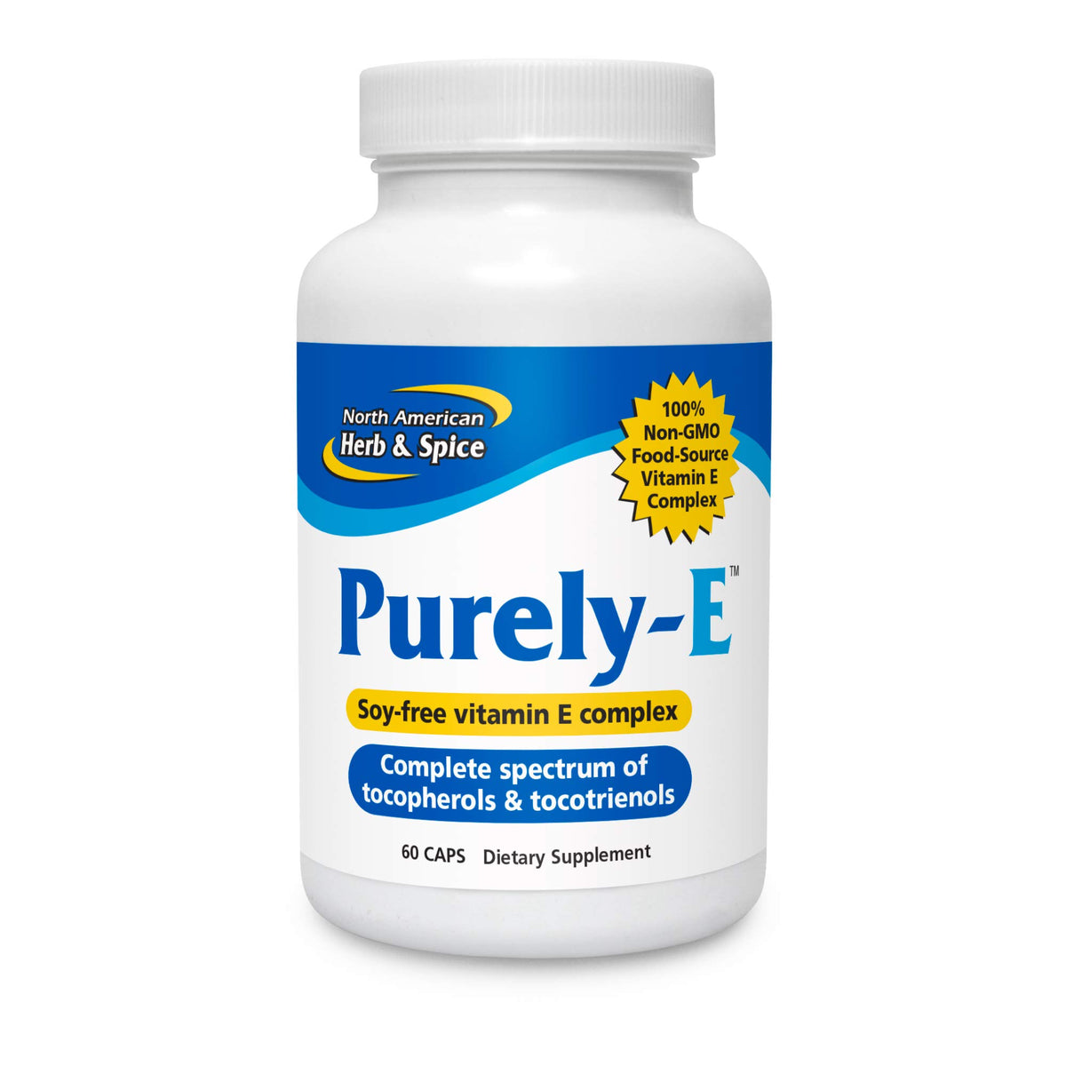 NORTH AMERICAN HERB & SPICE Purely-E Vitamin E Complex - 60 Capsules