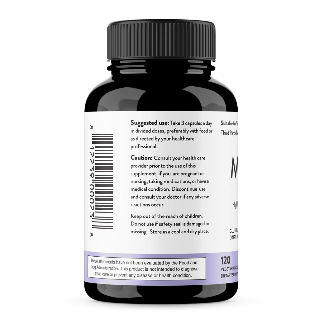 Sandhu's Magnesium Citrate Highly Absorbable - 120 Vegetarian Capsules - image 2
