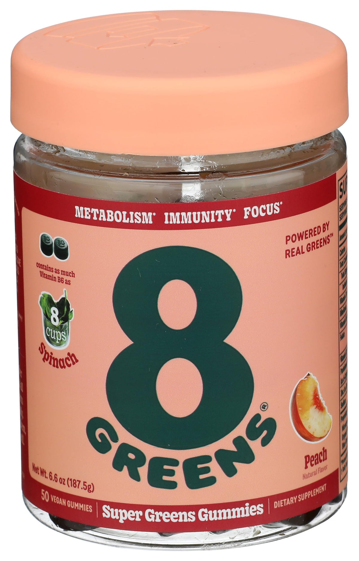 8G 8Greens Gummies - Daily Super Greens Vitamins for Energy & Immune