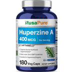 NusaPure Huperzine A 400mcg Vegan - 180 Vegetarian Capsules