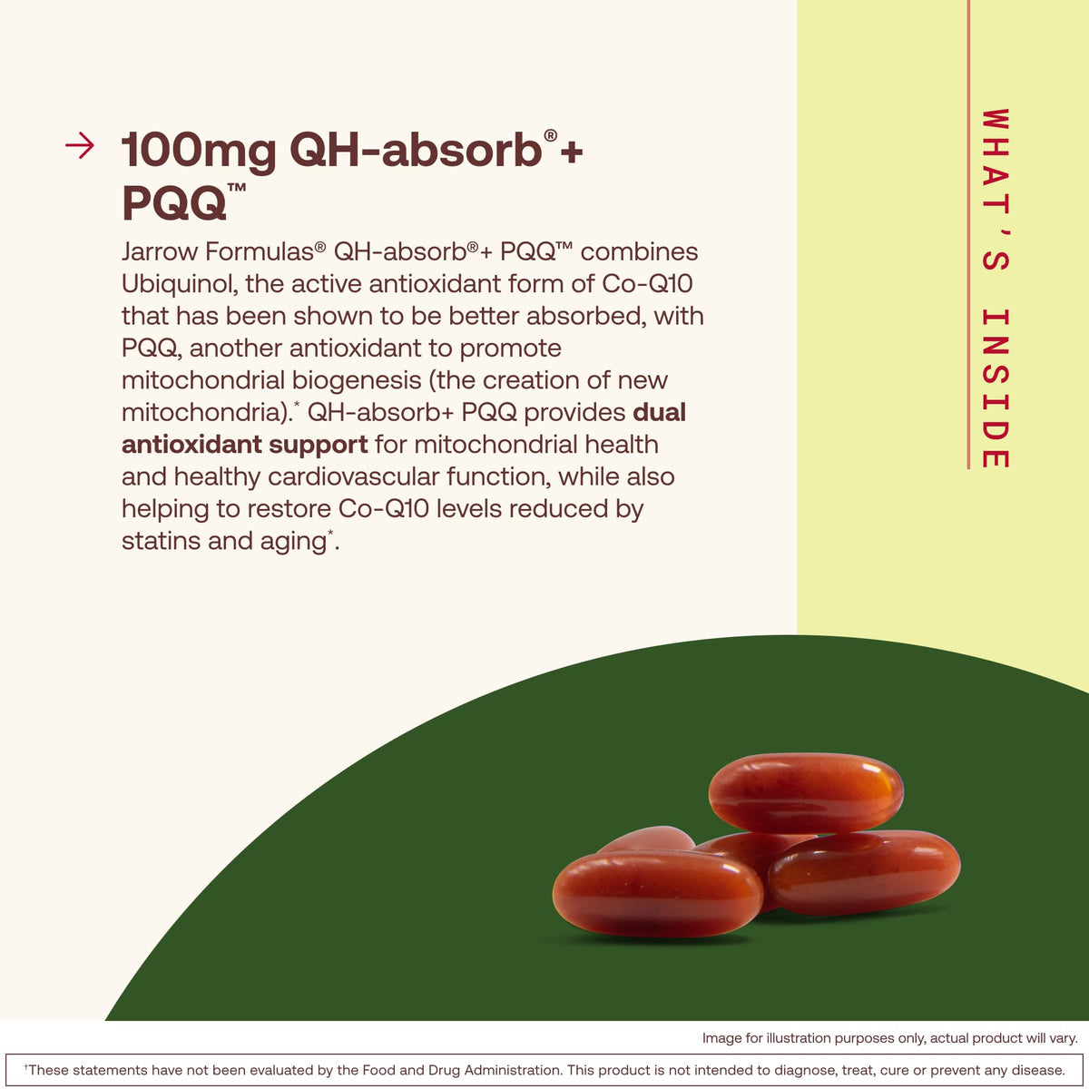Jarrow Formulas QH-Absorb + PQQ CoQ10 Supplement - 60 Softgels - image 5