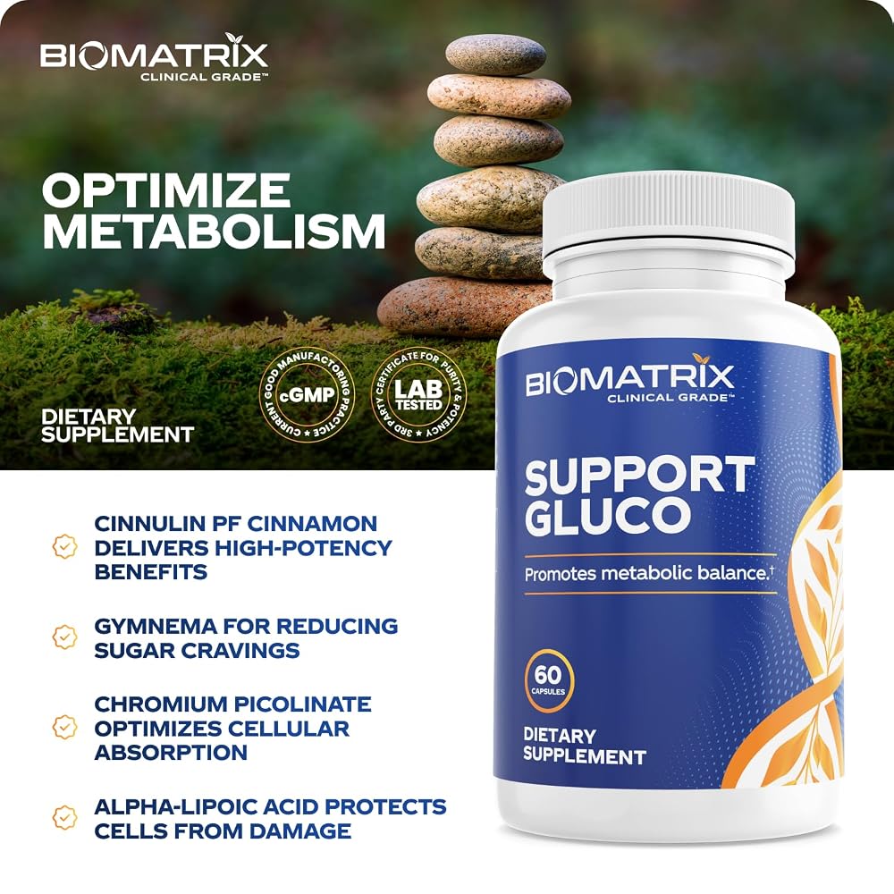 BioMatrix Support Gluco Metabolism Supplement - 60 Capsules - image 4