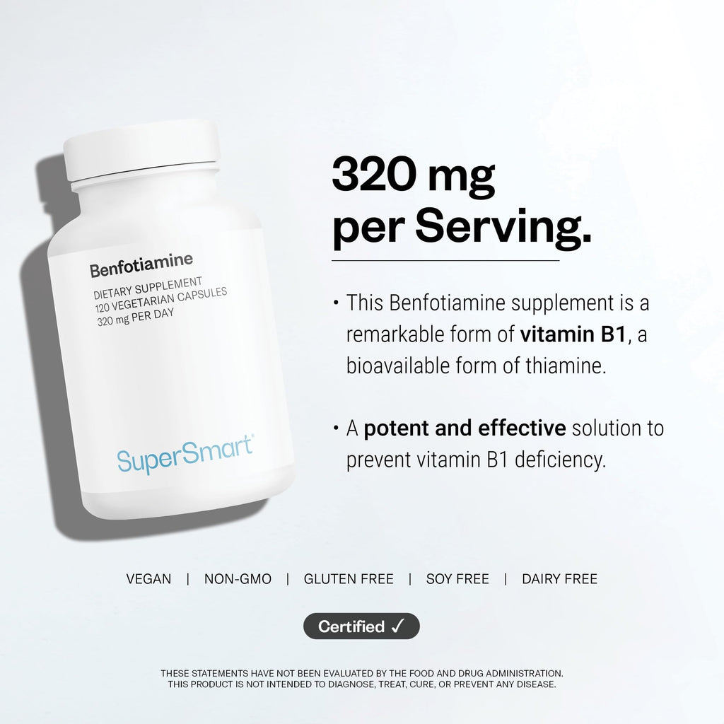 Supersmart Benfotiamine 80 mg Vitamin B1 - 120 Vegetarian Capsules - image 6