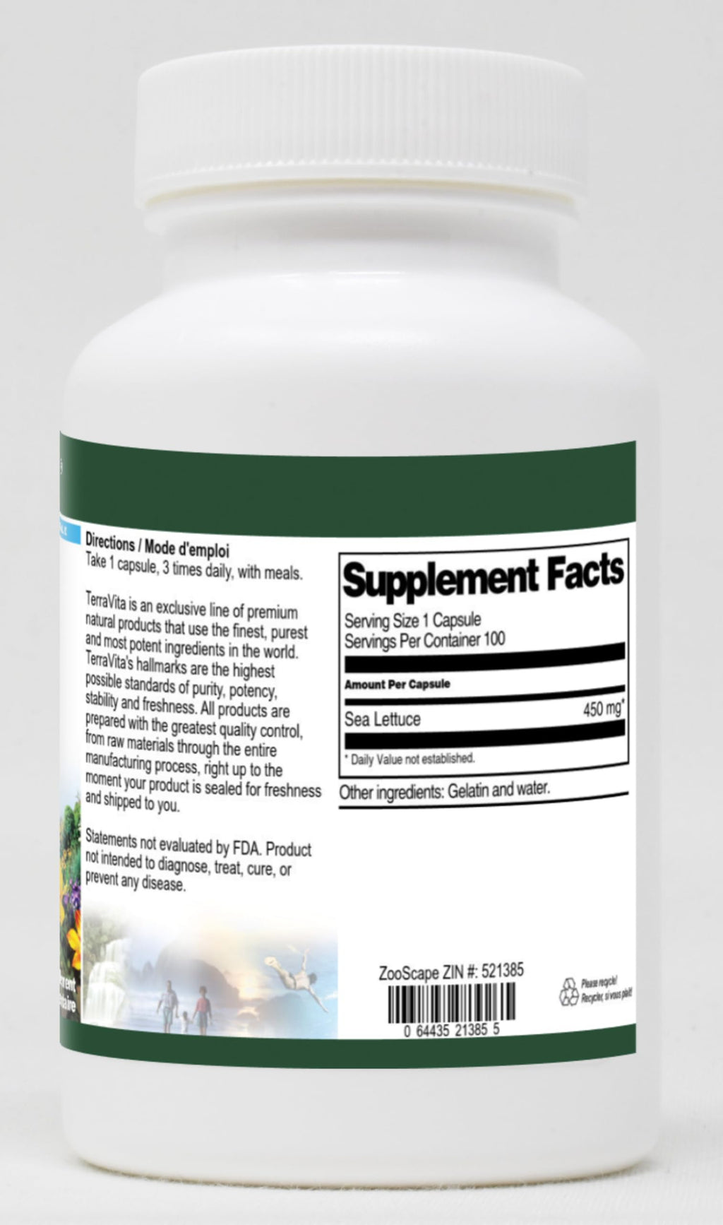 Terravita Sea Lettuce 450 mg - 300 Capsules (3 Pack) - image 2