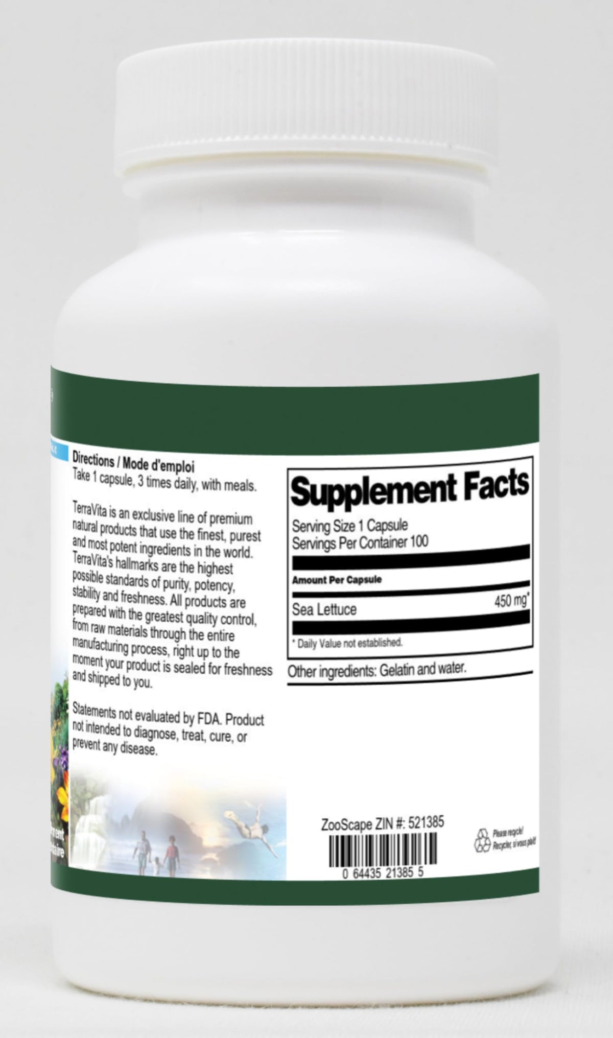 Terravita Sea Lettuce 450 mg - 300 Capsules (3 Pack) - image 2