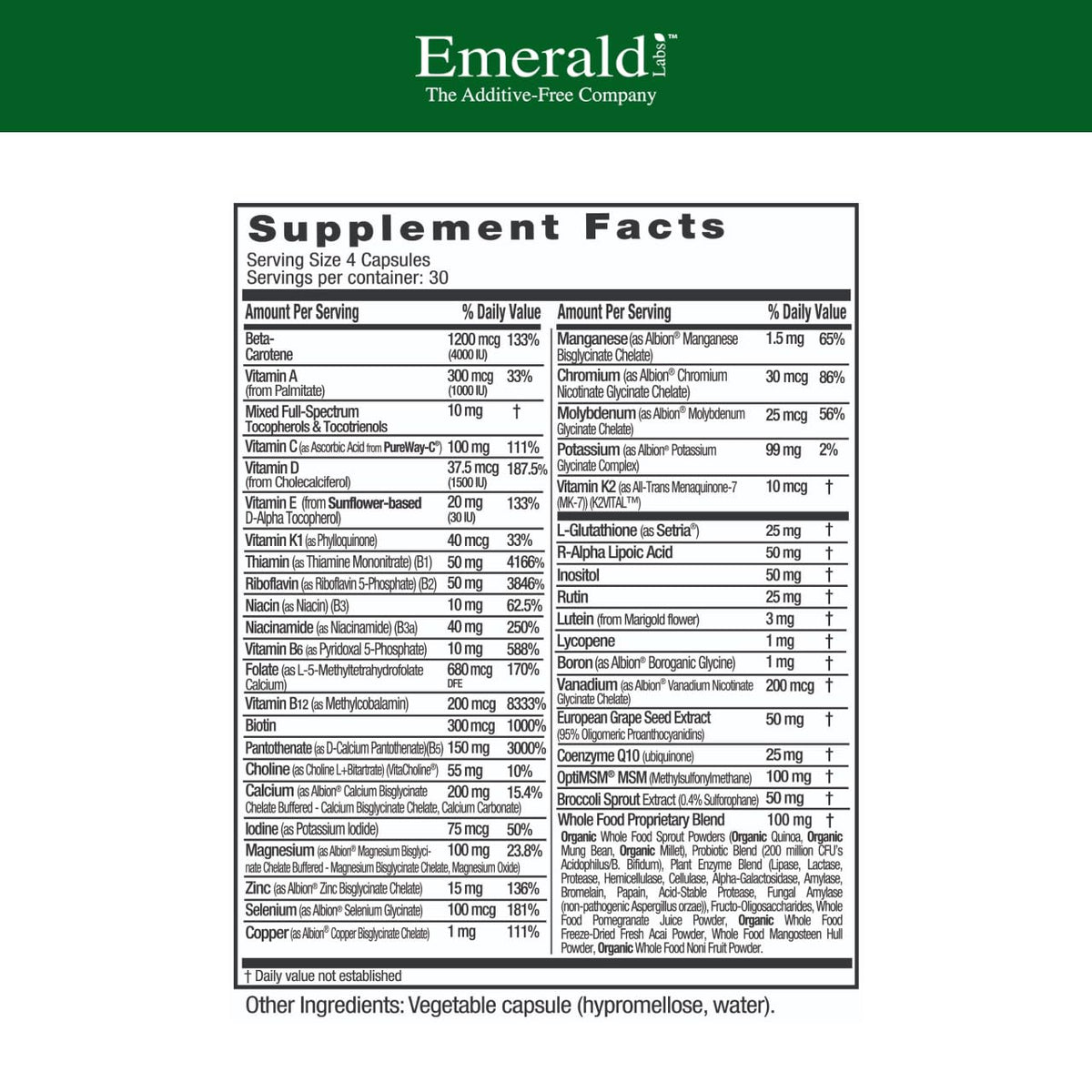 Emerald Laboratories Women's 45 Plus Clinical Multi - 120 Capsules - image 2