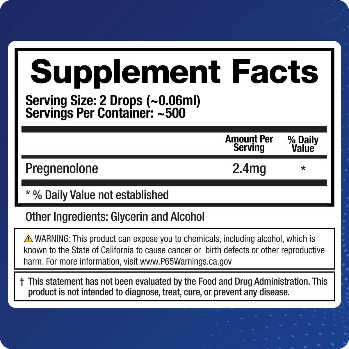 BioMatrix Pregnenolone Sublingual Liquid for Memory & Brain Health - 30 ml - image 4