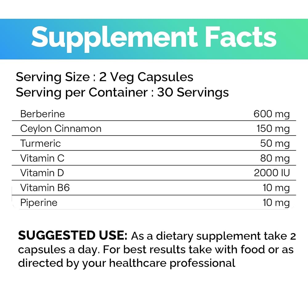 EchoHeals CEUTICALS Berberine Supplement - 60 Vegetable Capsules - image 5