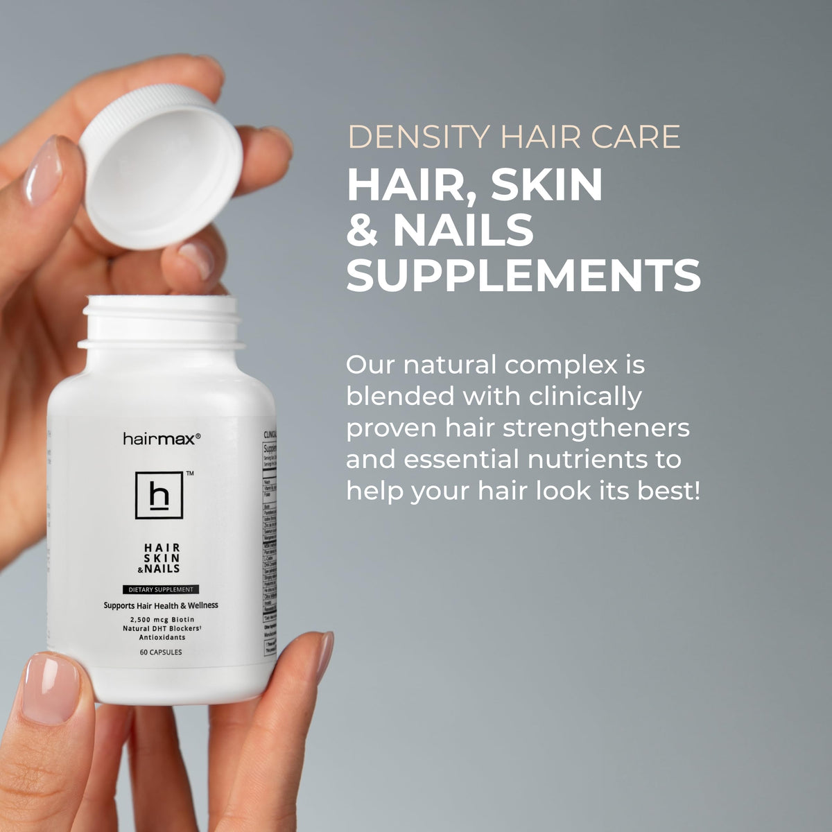 Hairmax Hair, Skin & Nails Dietary Supplement Biotin - 60 Capsules - image 5
